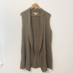 Max Studio Sleeveless Brown Cardigan